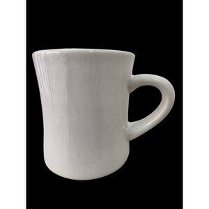 M Ware White Ceramic Coffee Mug 10 oz Capacity Restaurant Diner Style China